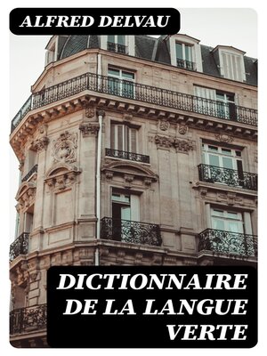 cover image of Dictionnaire de la langue verte
